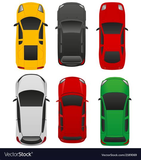 Top car view v1 Royalty Free Vector Image - VectorStock