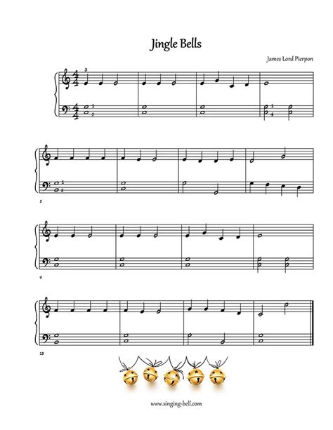 Jingle Bells | Free Easy Piano Sheet Music PDF