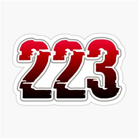 "Creepy Red Number 223" Sticker for Sale by creepy-red | Redbubble