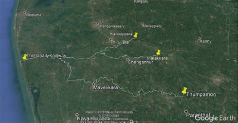 Location of pamba river in Google map view The stretch of Pamba River... | Download Scientific ...