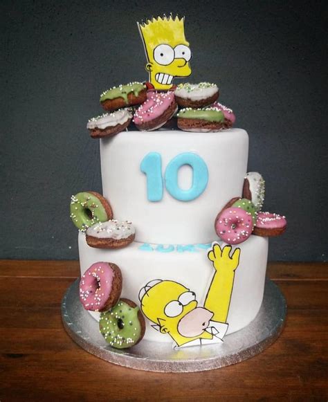 Simpsons donuts - Decorated Cake by Petraend - CakesDecor