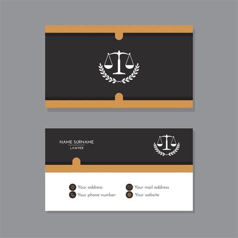 Elegant white logo lawyer business card 11490343 Vector Art at Vecteezy