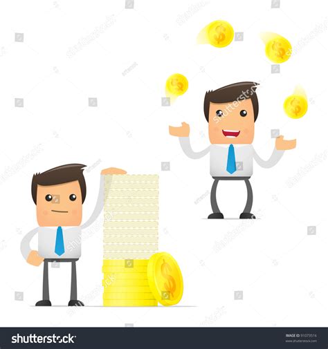 Set Funny Cartoon Office Worker Various Stock Vector (Royalty Free ...