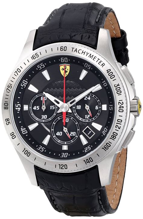 Ferrari Men's 0830039 Scuderia Analog Display Quartz Black Watch | Black watch, Best gifts for ...