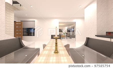 Living room with night view - Stock Illustration [97585754] - PIXTA