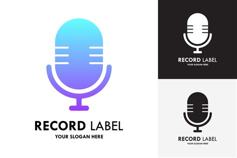 Music Recording Label Logo Icon Set Vector Illustration 17048710 Vector ...