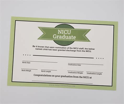 NICU Graduate Certificate