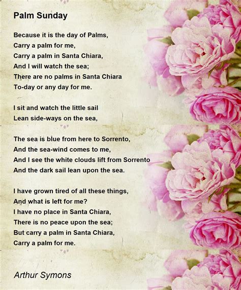 Palm Sunday - Palm Sunday Poem by Arthur Symons