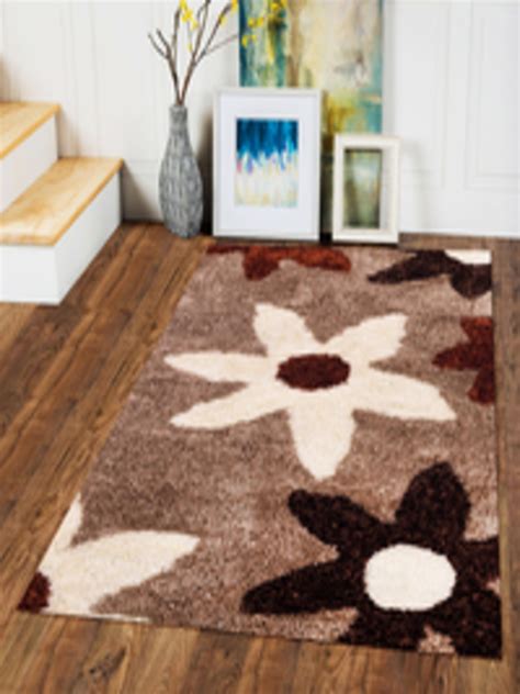 Buy Story@home Brown Floral Printed Carpet - Carpets for Unisex 4332529 | Myntra