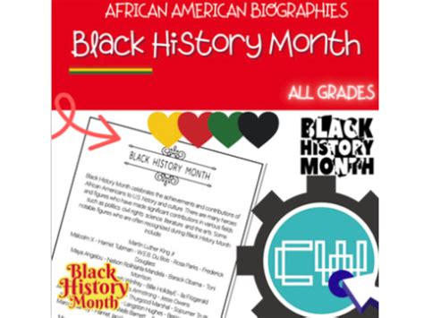 Black History Month Biographies | Teaching Resources