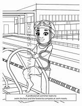 Kids Swimmer Coloring Page  Printable Swimming Activity Fun Water sketch template