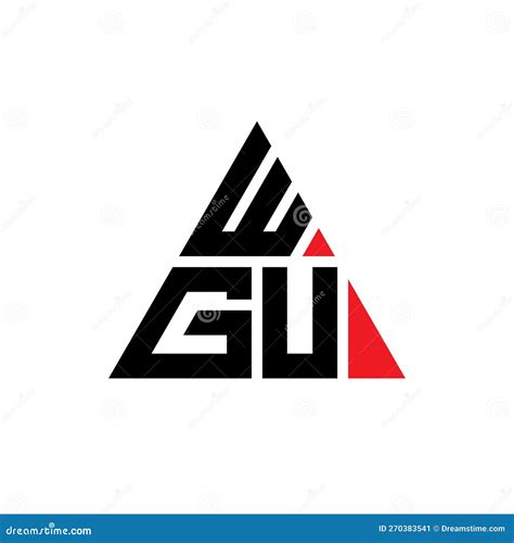 WGU Triangle Letter Logo Design with Triangle Shape. WGU Triangle Logo Design Monogram Stock ...