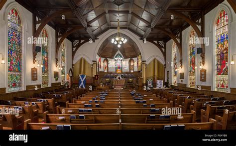 Interior of the historic St. Andrew's Presbyterian Church on Townsend Street in Lunenburg, Nova ...