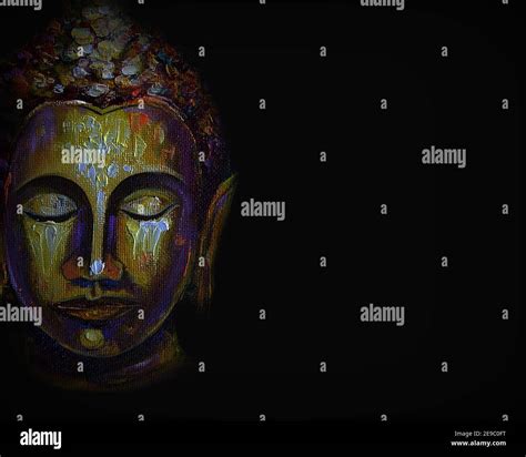 Art ,painting ,oil , color ,Buddha statue,Thailand Stock Photo - Alamy