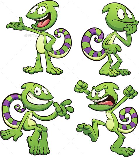 Cartoon Chameleon by memoangeles | GraphicRiver