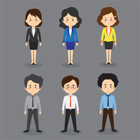 Set Of Business Cartoon Characters 1212544 Vector Art at Vecteezy