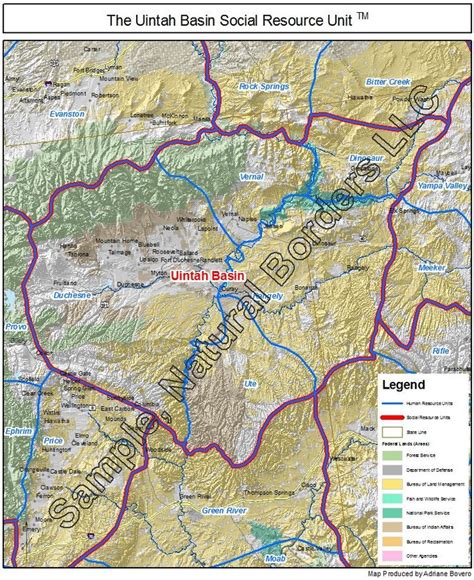 Uintah Basin map - Social Resource Units of the Western USA