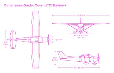 Cessna 172 Skyhawk Aircraft Dimensions & Drawings | Dimensions.Guide