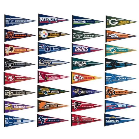 NFL Pennant Set | Baseball pennants, Mlb teams, Pennant