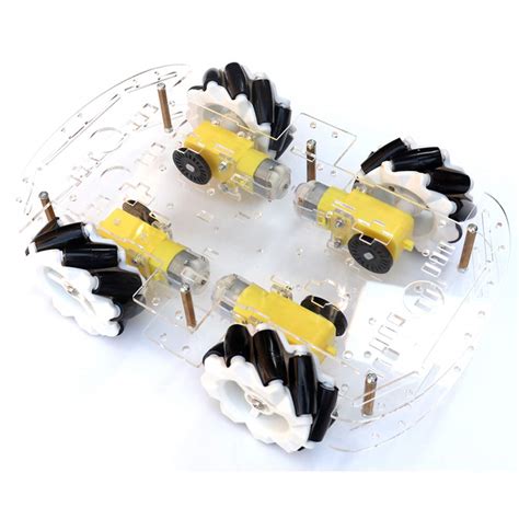 Buy EMOZNY Mecanum Wheel Robot Kit 4WD Omnidirectional Wheels Smart ...