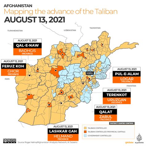 Afghanistan Taliban Control Map / Https Www Cfr Org Backgrounder Taliban Afghanistan / Map of ...