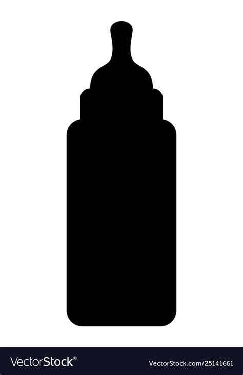 Baby bottle silhouette Royalty Free Vector Image