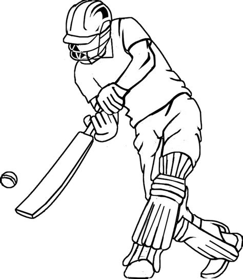 Cricket Batsman Coloring Page Free Printable Cricket Coloring Pages ...