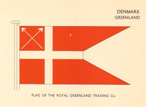 DENMARK FLAGS. Denmark Greenland. Flag of the Royal Greenland Trading ...