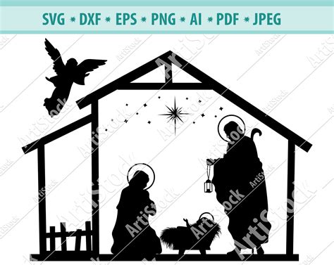 Nativity SVG Nativity scene svg Christmas SVG Holiday | Etsy