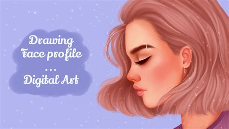 Drawing face profile || Digital art || Time lapse - YouTube