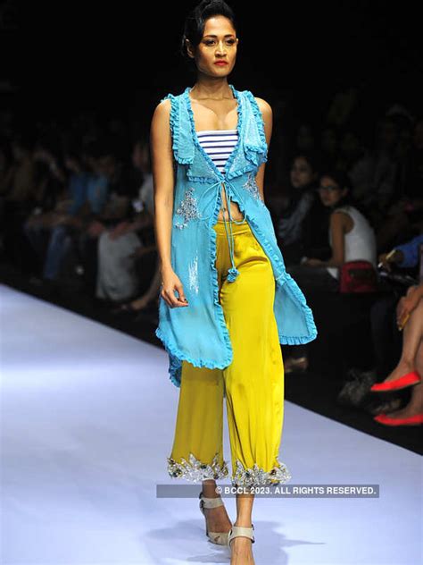 Models walks the ramp for fashion designer Rehane on Day 2 of the Lakme Fashion Week (LFW ...