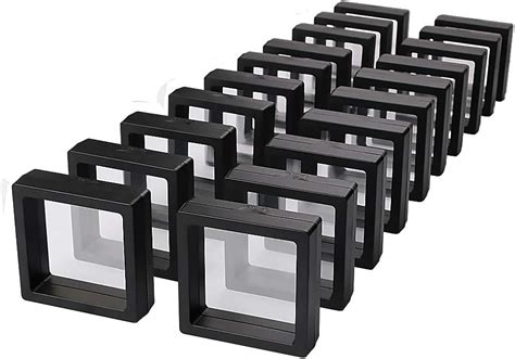 Amazon.com: sdoot Black 3D Floating Frame Display Holder Stands, 20 PCS Coin Display Case, 2.8 x ...