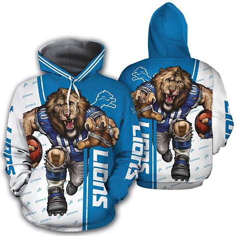 Detroit Lions Hoodies Mascot 3D Ultra CoolThe Best Cheap | Etsy