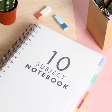Translucent 10 subject A5 notebook - Subject Notebooks - Notebooks - Stationery | Stationery ...