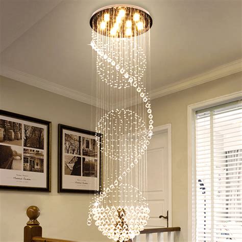 Modern Three Sphere Raindrop Crystal Chandelier for Foyer | Sofary