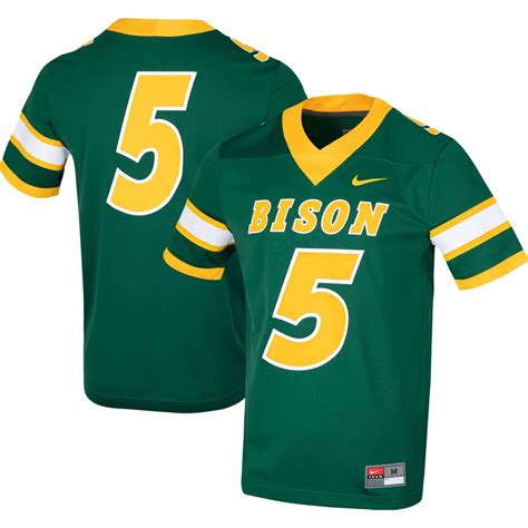 Men's Nike #5 Green NDSU Bison Football Jersey