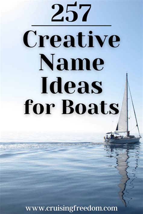 257 Creative Name Ideas for New Boats and Renaming Old Boats - ⛵️ ...