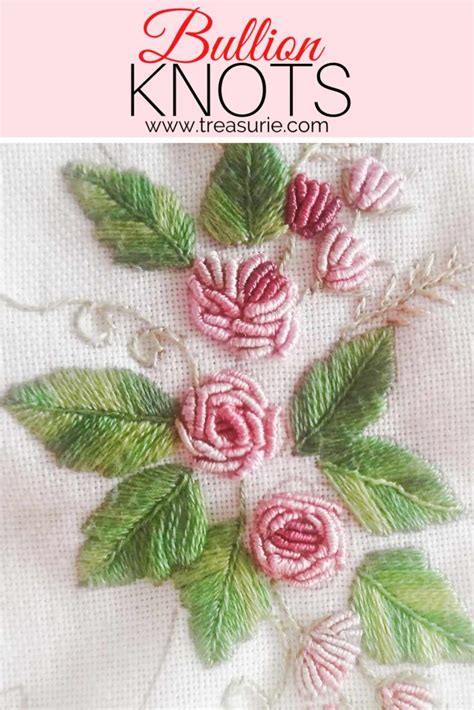 How to do a Bullion Knot Embroidery Stitch | TREASURIE