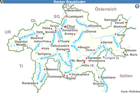 RAOnline EDU Geografie: Karten - Europa - Regionen in der Schweiz ...