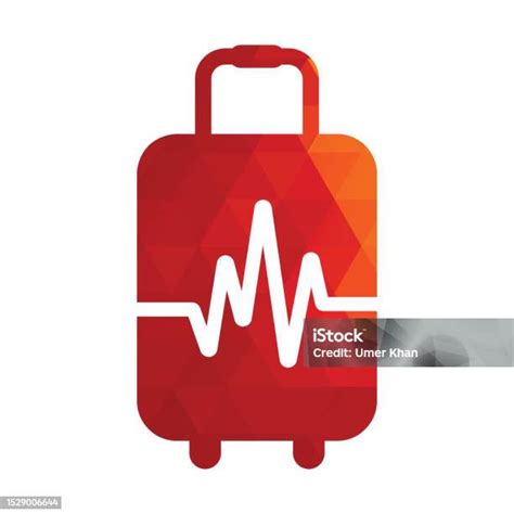 Pulse Travel Logo Design Vector Pulse And Briefcase Logo Vector ...