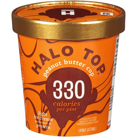 Halo Top Peanut Butter Cup Light Ice Cream Pint , 16 fl oz - Walmart ...