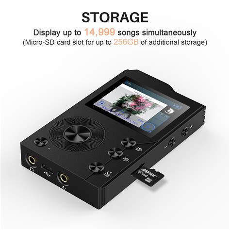 AGPTEK HIFI Bluetooth Lossless Digital Audio MP3 Player with 32GB SD ...