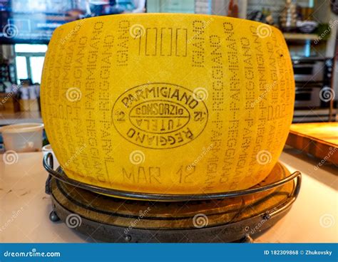 Parmigiano - Reggiano Cheese Wheel Editorial Stock Photo - Image of delicacy, matured: 182309868