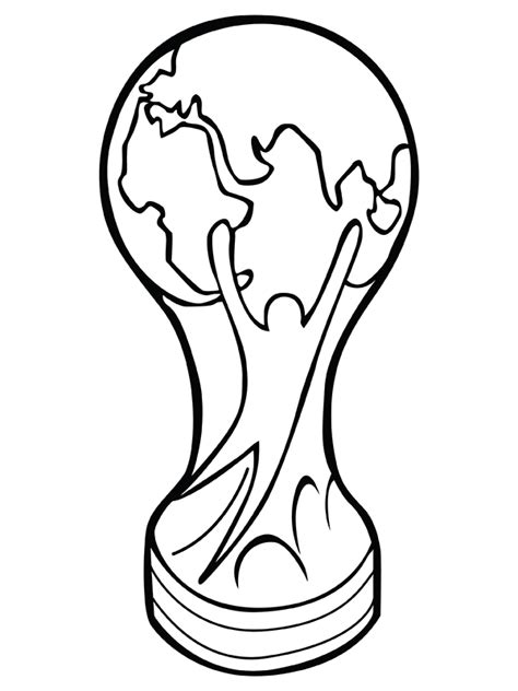 2022 FIFA World Cup Trophy Coloring Page - Free Printable Coloring Pages for Kids