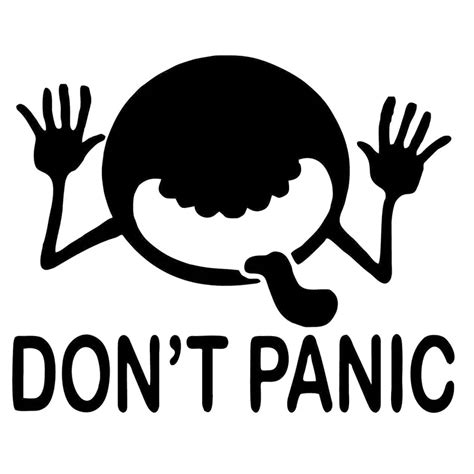 Car styling Don't Panic Funny JDM Vinyl Decal Sticker Cool Graphic Fits Auto Window Truck Bumper ...