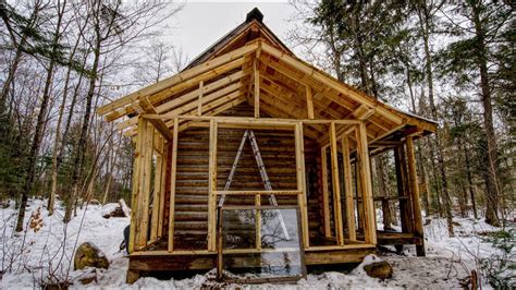 Building a New Room on My Off Grid Log Cabin Alone - YouTube