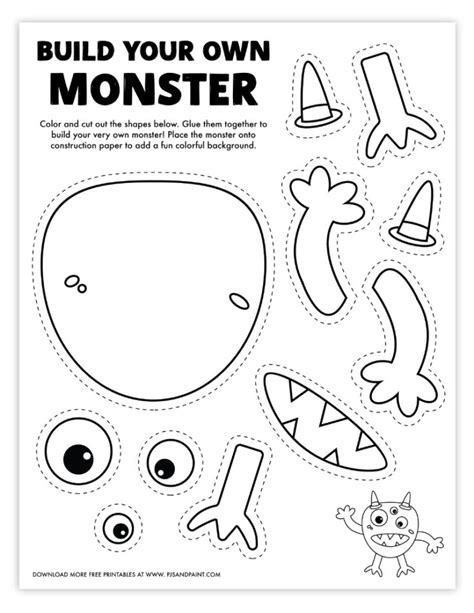 Shape Monster Printable