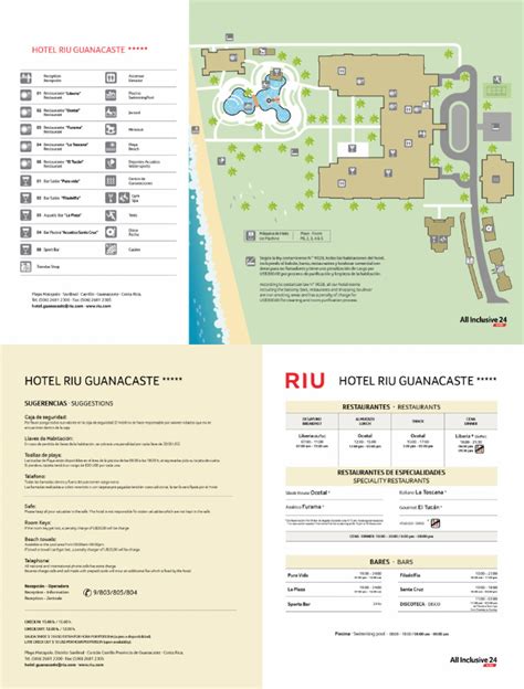 Riu Guanacaste Hotel Map | PDF