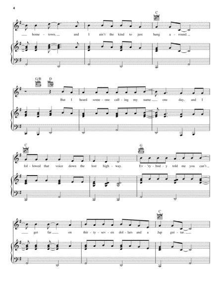 Guitar Town By Steve Earle - Digital Sheet Music For Piano/Vocal/Guitar - Download & Print HX ...