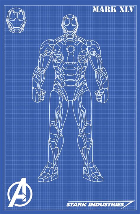 Iron Man Mark XLV Blueprints by nickgonzales7 on DeviantArt | Iron man suit, Iron man art, Iron ...